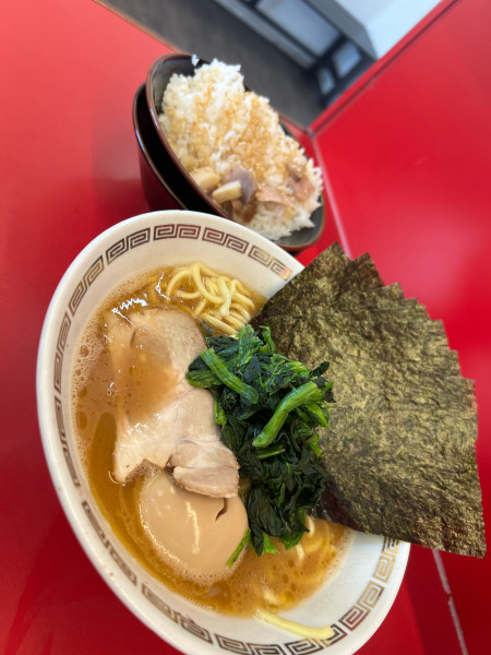 「のり増しラーメン＋ライス無料」@家系ラーメン 佐々喜家の写真