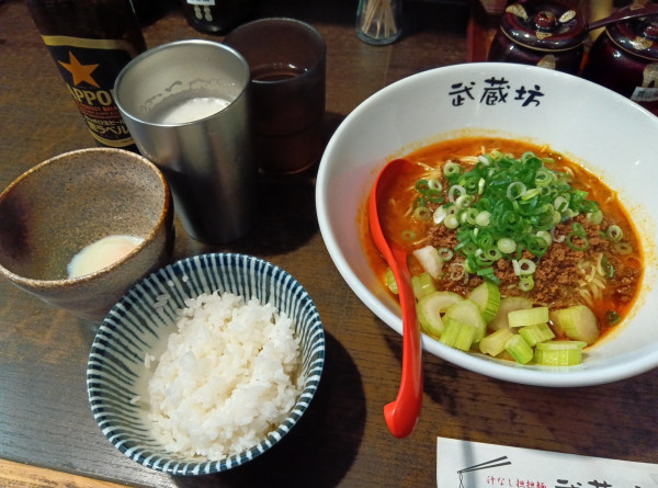 「カレーまぜそば満腹セット」@汁なし担担麺 武蔵坊の写真