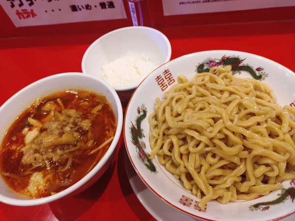 「スタミナつけめん、大盛り、サービスライス」@名古屋スタミナらーめん アブラカラメの写真