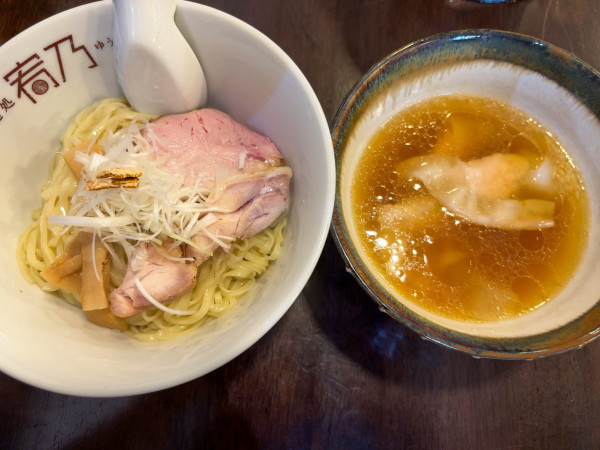 「【限定】地鶏と帆立のつけ麺 (+ワンタン)」@麺処 宥乃の写真