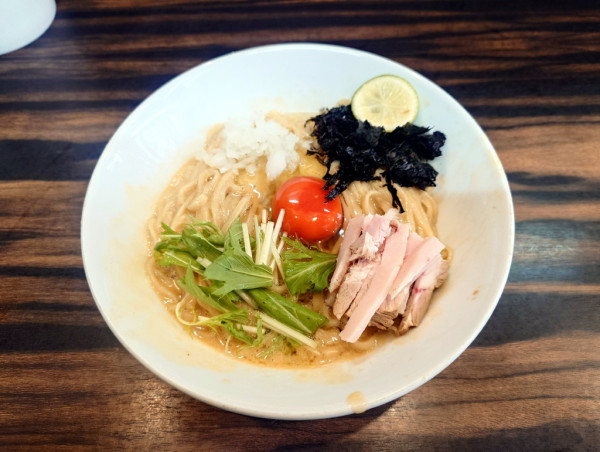 「限定 あん肝ソースまぜそば」@中華そば 梟の写真