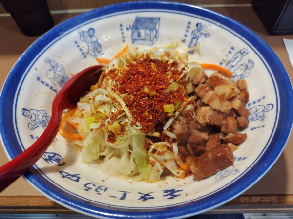 「油泼面　（ヨウポー麺）　※激辛」@西安麺荘 秦唐記 新川本店の写真