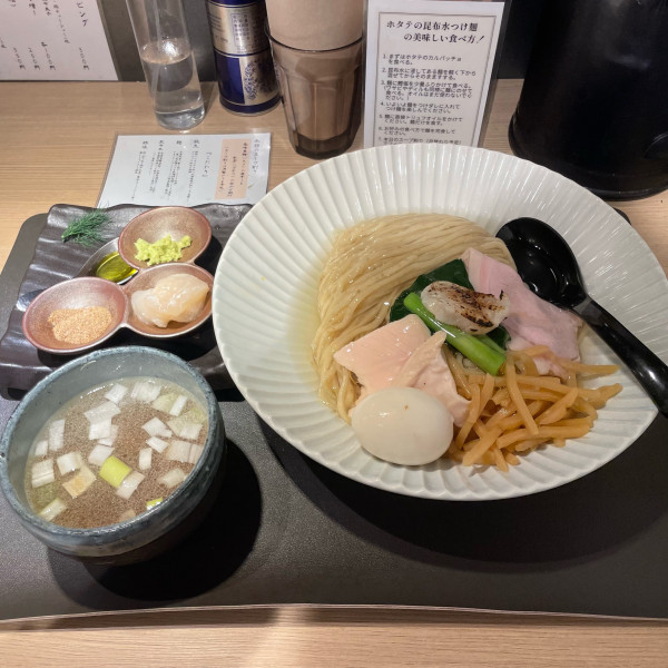 「帆立の昆布水つけ麺白+大盛+味玉」@Tokyo Style Noodle ほたて日和の写真