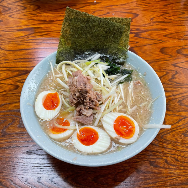 「ネギラーメン+味玉×2」@ラーメンショップ 牛久結束店の写真
