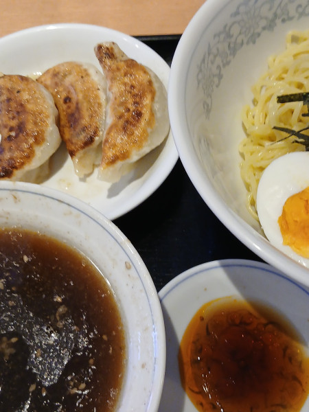 「つけ麺セットの餃子 1040円」@再光軒 西新井店の写真