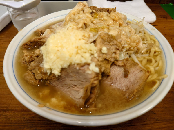 「大豚ダブル  ニンニク  アブラ  カラメ」@ラーメン二郎 品川店の写真