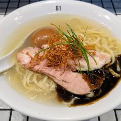 【限定】辛味冷し塩そば(中太ちぢれ麺)＋味玉