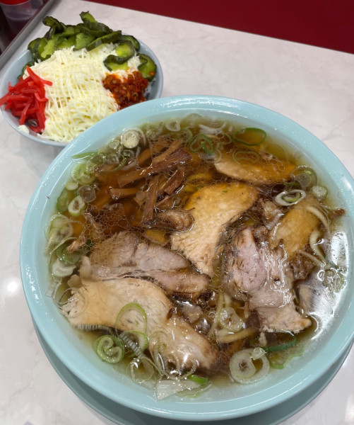 「中華そば 790円 + 無料めしx2（大盛）」@なぎちゃんラーメン 京急蒲田店の写真