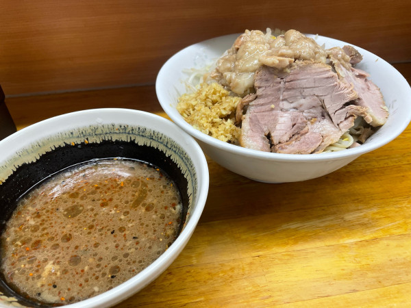 「つけ麺（相伝）SD、しょうが」@ラーメン二郎 立川店の写真