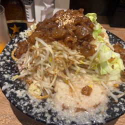 爆爆盛焼脂油麺（脂・にんにく多め）