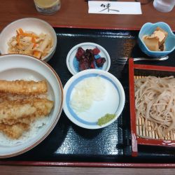 いか天丼もり蕎麦セット 900円