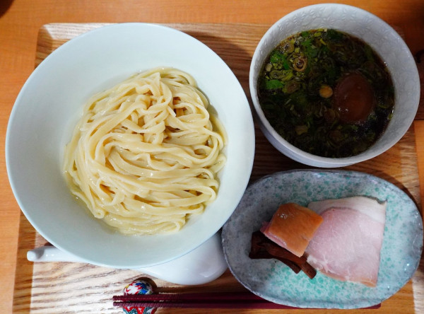 「つけめん（醤油）＋味玉」@らーめん亭 ひなり竜王の写真