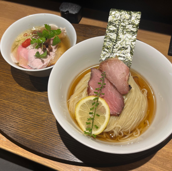 「昆布水つけ麺（特上）」@らぁ麺や 嶋の写真