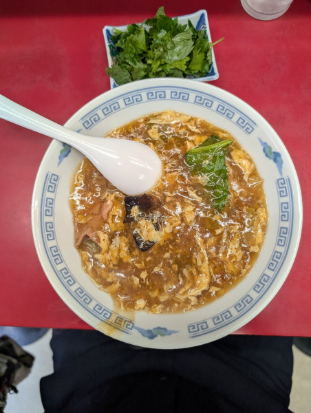 「半ターローメン＋パクチー」@新珍味の写真