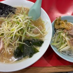 かいざんラーメンネギ丼付　1450円