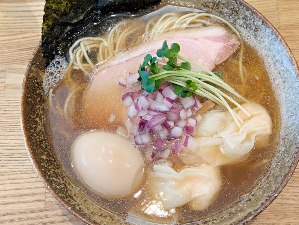 「煮干しそば＋海老ワンタン（2個）＋味玉」@DURAMENTEIの写真