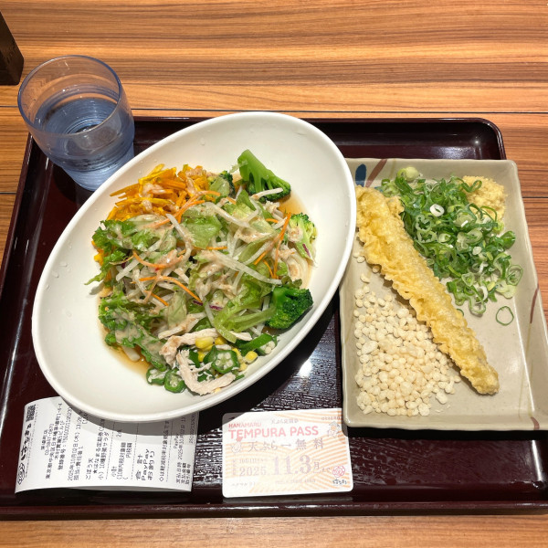 「10種野菜のサラダうどん（小）」@はなまるうどん 茅場町店の写真
