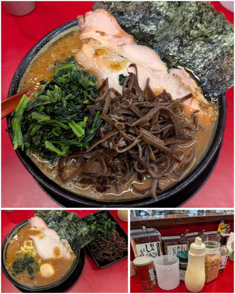 「ラーメン+味玉+青菜+キクラゲ」@IEKEI_TOKYO 王道家直系の写真