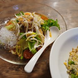 冷し担々麵とミニチャーハンセット 1300円