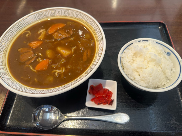 「カレーラーメン+ライスセット」@大衆食堂 正広の写真