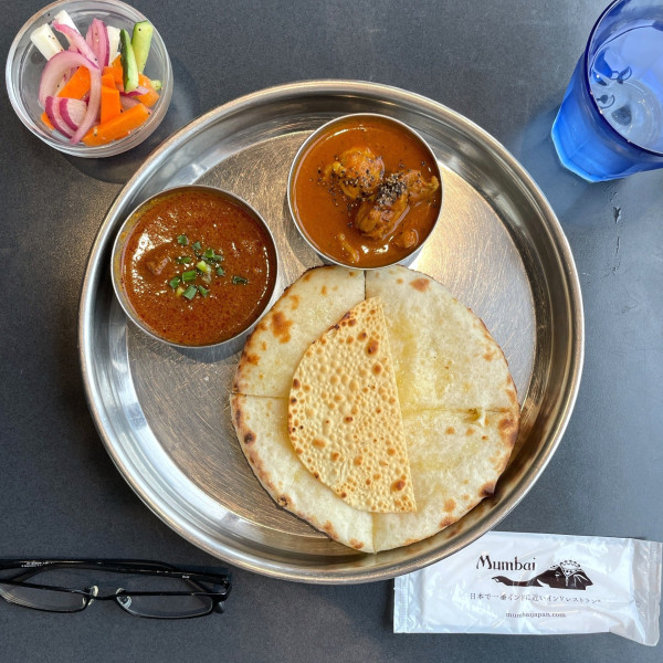 「ダブルカレー＆ナンセット」@ムンバイ アクアシティお台場店の写真