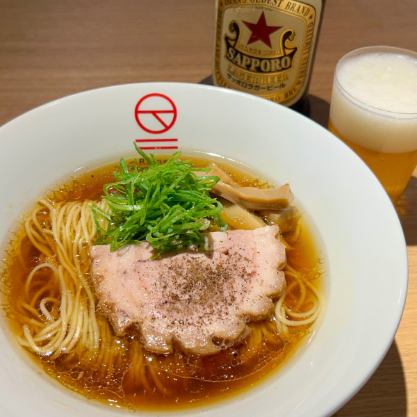「上湯そば+サッポロラガービール」@Ramen Rougeの写真