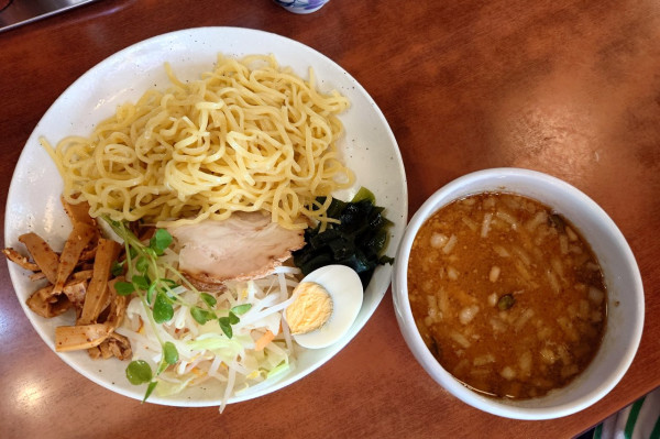 「つけ麺（コッテリ魚ちゃん、半麺、1050円）」@味噌一 常盤台店の写真