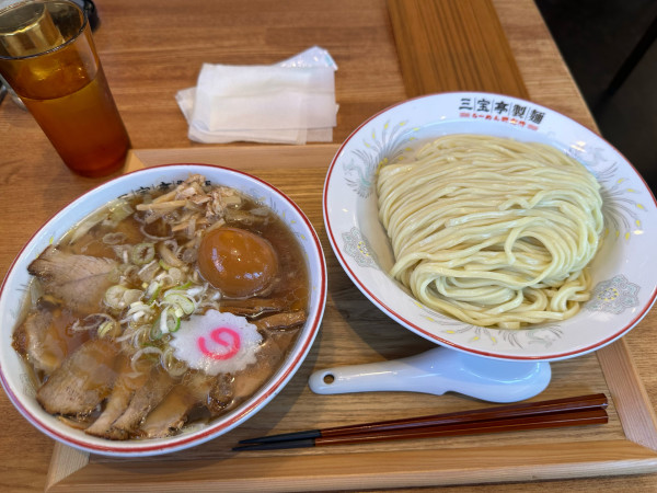 「つけ蕎麦+味玉」@三宝亭製麺 らーめん研究所の写真