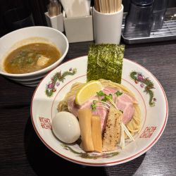 3種海老のつけソバ　5周年限定