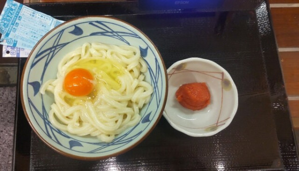 「釜玉並 530円 明太子 トッピング90円」@丸亀製麺 福島泉店の写真