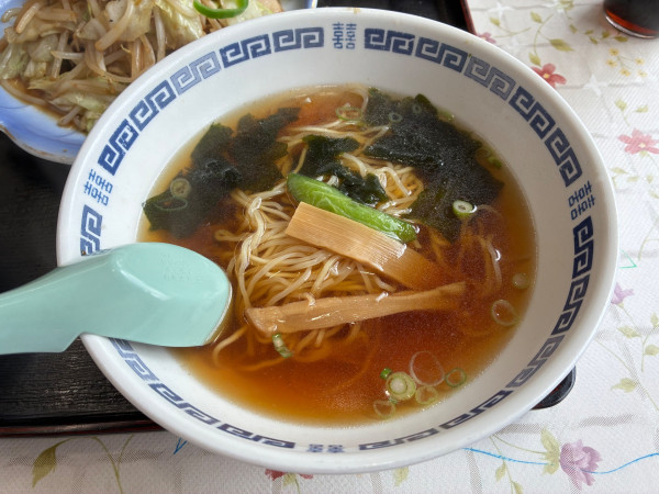 「本日のランチ(肉野菜炒め定食、ミニラーメン付き)」@好栄の写真