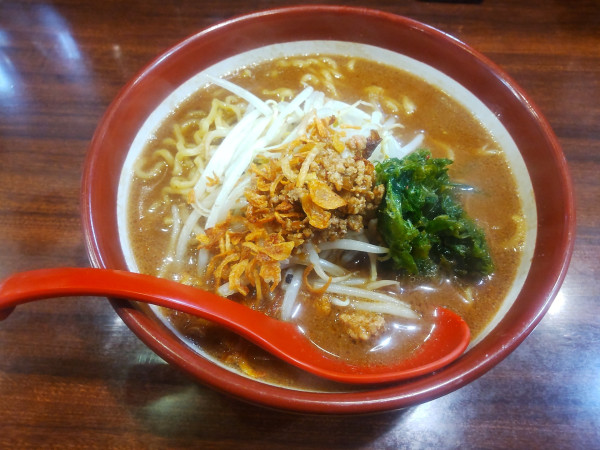 「伊勢味噌らーめん大盛り1034円（期間限定?）」@蔵出し味噌 麺場壱歩  東久留米店の写真