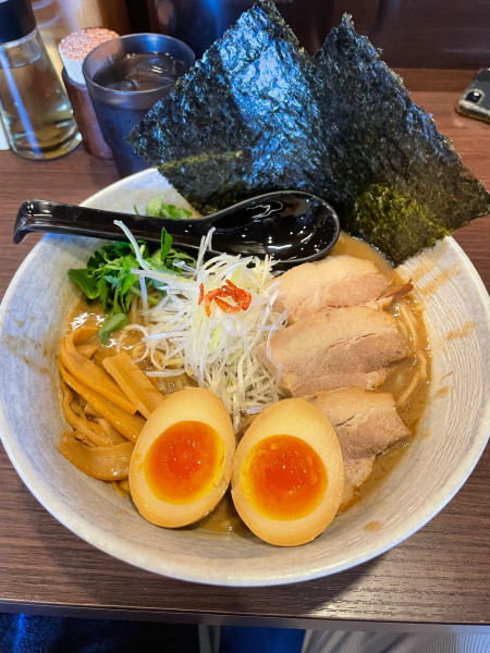 「えびみそ（こってり）930円+無双トッピング230円」@支那そば 無双庵の写真