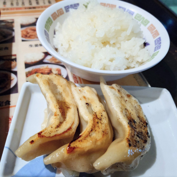 「小ライス・餃子(3個)セット」@謝謝ラーメンの写真