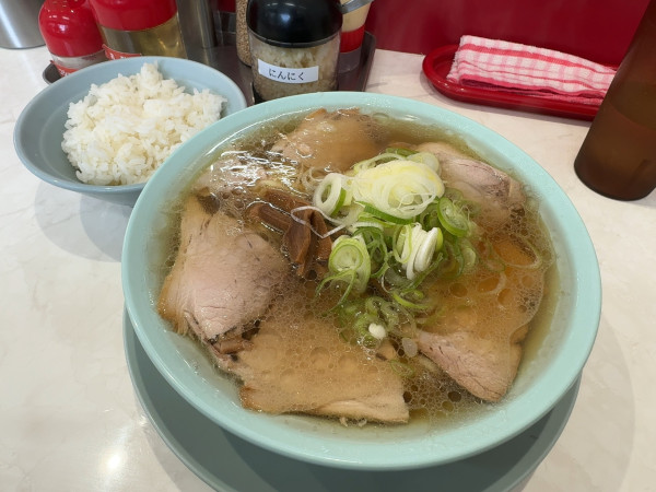 「中華そば＋めし（無料）」@なぎちゃんラーメン 行徳店の写真