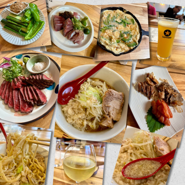 「二郎系ラーメン 麺少な目ニンニク少しアブラマシマシ」@アンプオキナワの写真