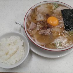 中華そば+卵黄+ライス