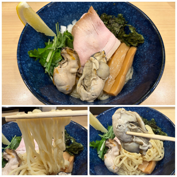 「【季節限定】牡蠣の冷やし混ぜそば1100円」@中華そばよしかわ 西荻窪店の写真