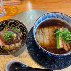中華蕎麦+限定鰹タタキ丼