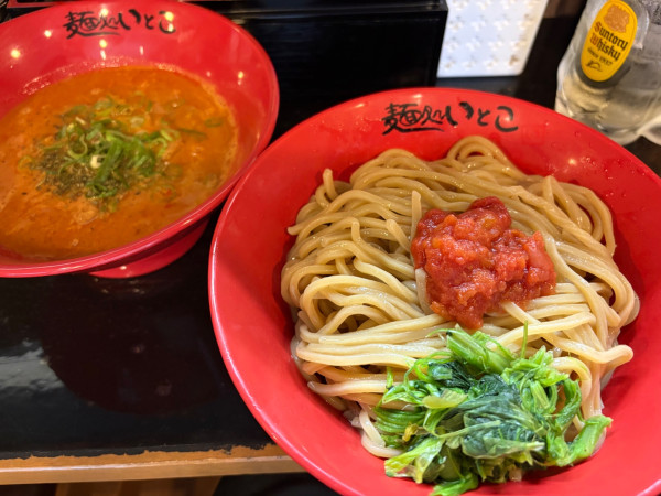 「トマトつけ麺(中)1000円+角ハイボール450円」@麺処 いとこの写真