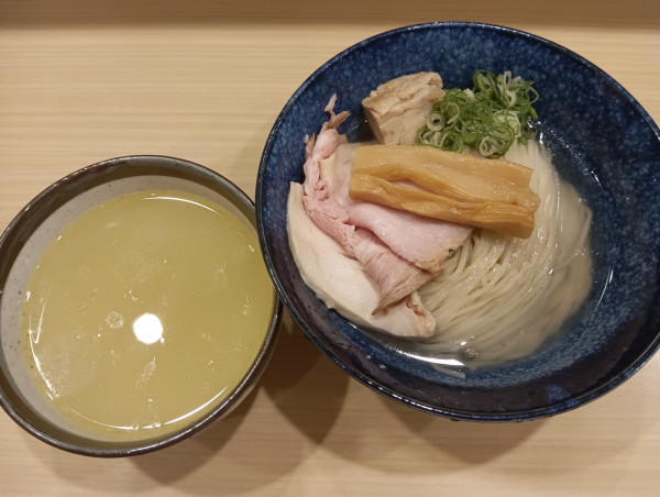 「地鶏中華つけめん・塩（¥1,000）」@中華そばよしかわ 西荻窪店の写真