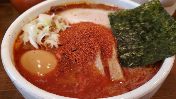 「辛辛魚（辛め）、味玉」@麺処 井の庄の写真