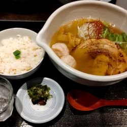 銀笹塩ラーメン、半鯛飯