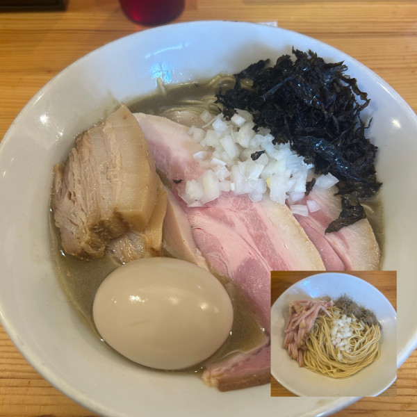 「濃厚煮干しらーめん+特製トッピング+和え玉」@煮干らーめん 川むらの写真