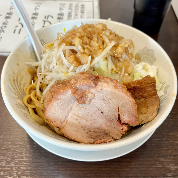 「汁なし250g〝ブラぺヌキ〟」@ラーメンたかしの写真