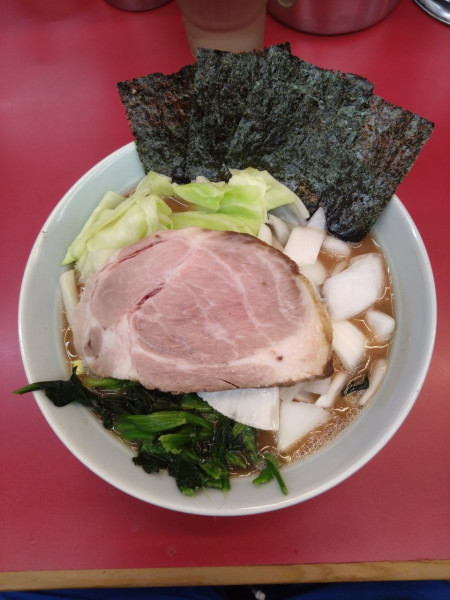 「野菜三種らーめん並」@横浜ラーメン武蔵家 薬園台店の写真