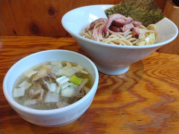 「長州黒かしわと舞茸のつけ麺」@麺や晴心の写真