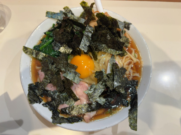 「月見らあめん」@らぁめん ほりうち 本店の写真