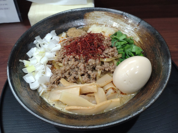 「味玉どろにぼ麺大盛り＋半ライス」@麺座すず丸の写真