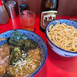 つけ麺➕メンマ➕瓶ビール